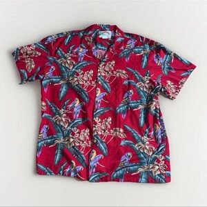 Magnum P.I. Hawaiian Shirt Men's XL Short Sleeve Camp VTG Red Paradise Found